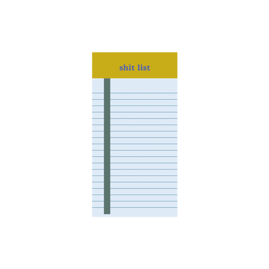 Shit List Tearaway Notepad