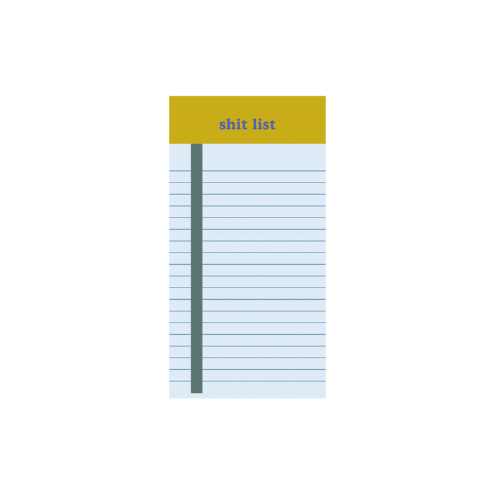Shit List Tearaway Notepad