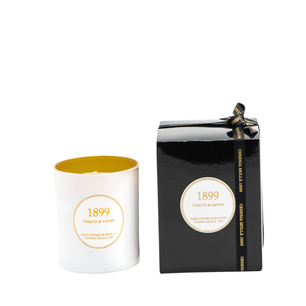 Tobacco & Amber White & Gold 8 Oz. Candle