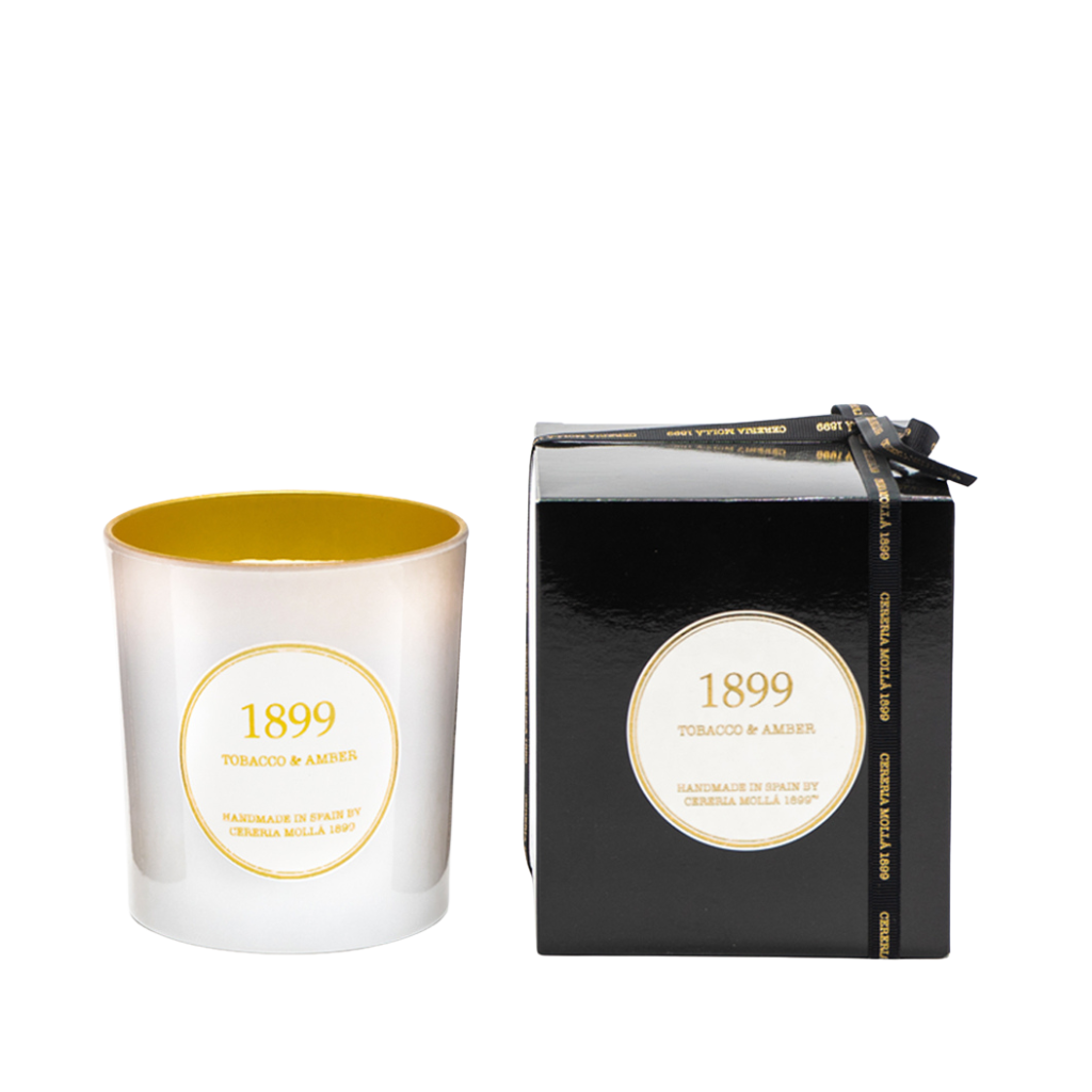 Tobacco & Amber White & Gold 21 oz 3 Wick Candle