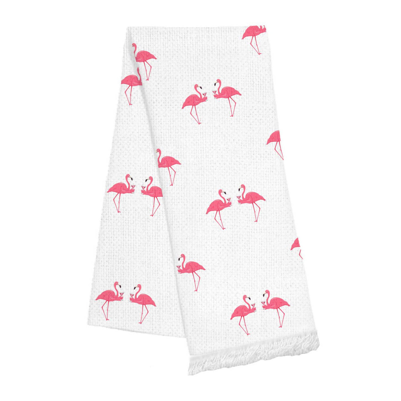 Flamingos Kitchen Fringe Towel