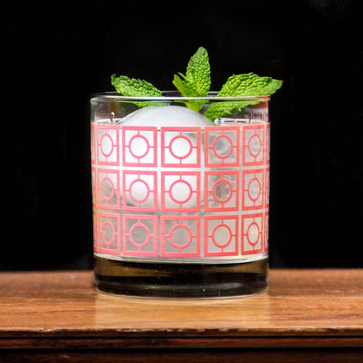 Breezeway Rocks Glass - Coral