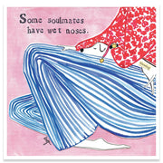 Soulmates Wet Noses Pet Sympathy Greeting Card - Just Fabulous Palm Springs