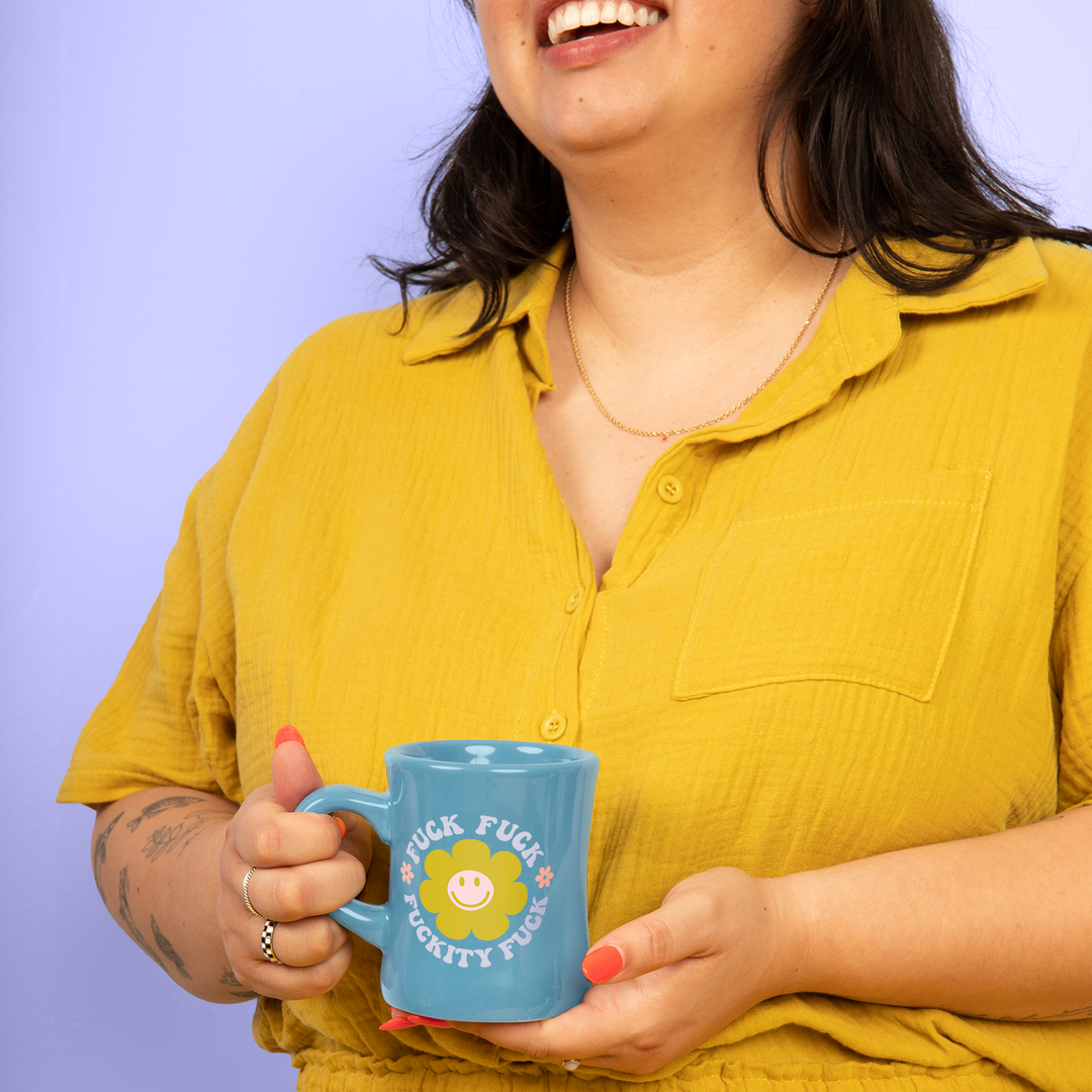 Fuck Fuck Fuckity Fuck Blue Diner Mug