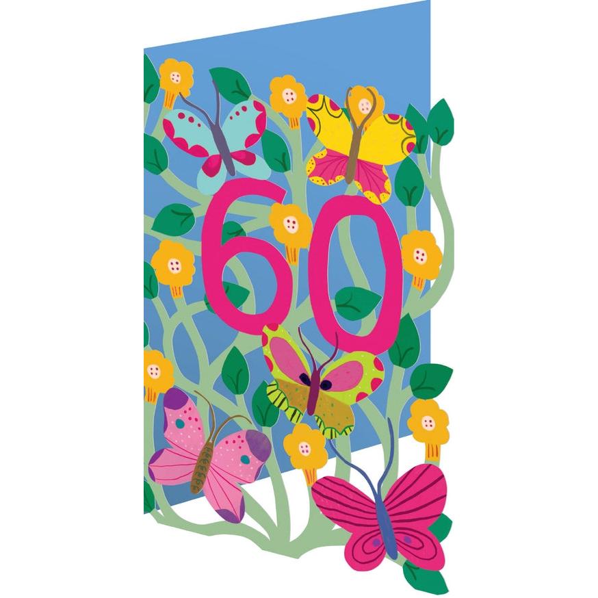 60 Butterfly Lasercut Birthday Card