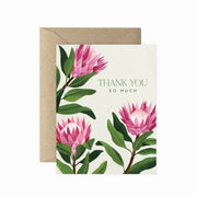 King Protea Thank You Greeting Card - Just Fabulous Palm Springs