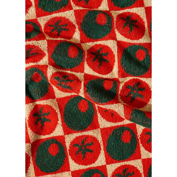 Heirloom Olive & Tomato Terry Cloth Towel