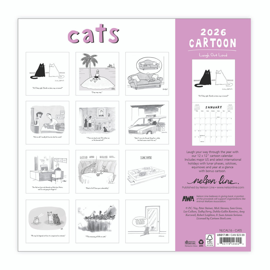 Cats - 2026 Wall Calendar