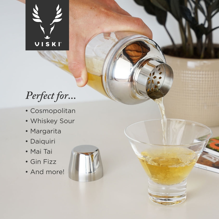Admiral: Crystal Cocktail Shaker With Strainer