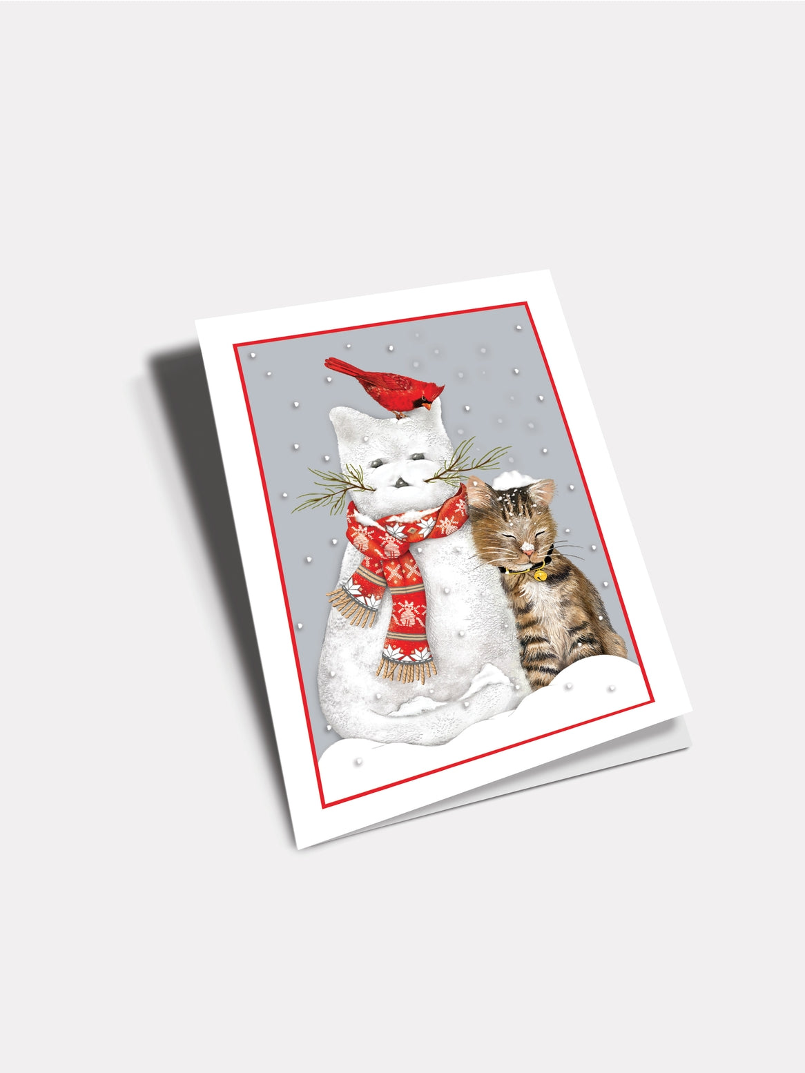 Cat And Snowman Holiday Card - Just Fabulous Palm Springs
