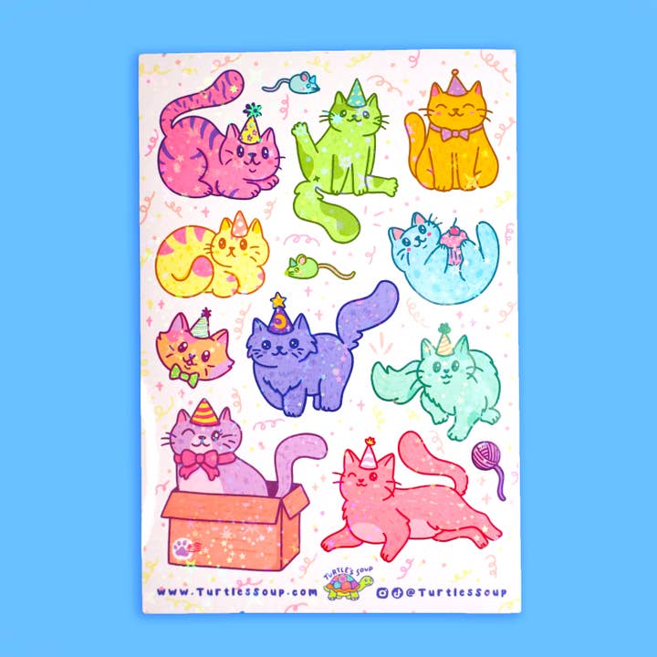 Birthday Cars Vinyl Sticker Sheet