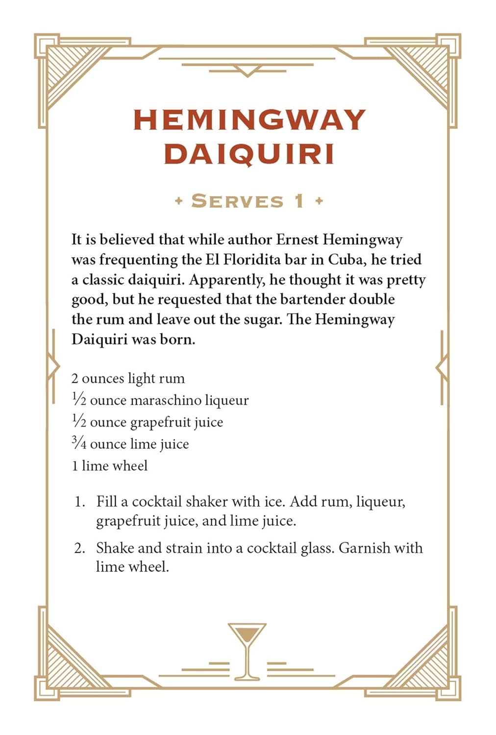 Rum Cocktail Cards A-Z
