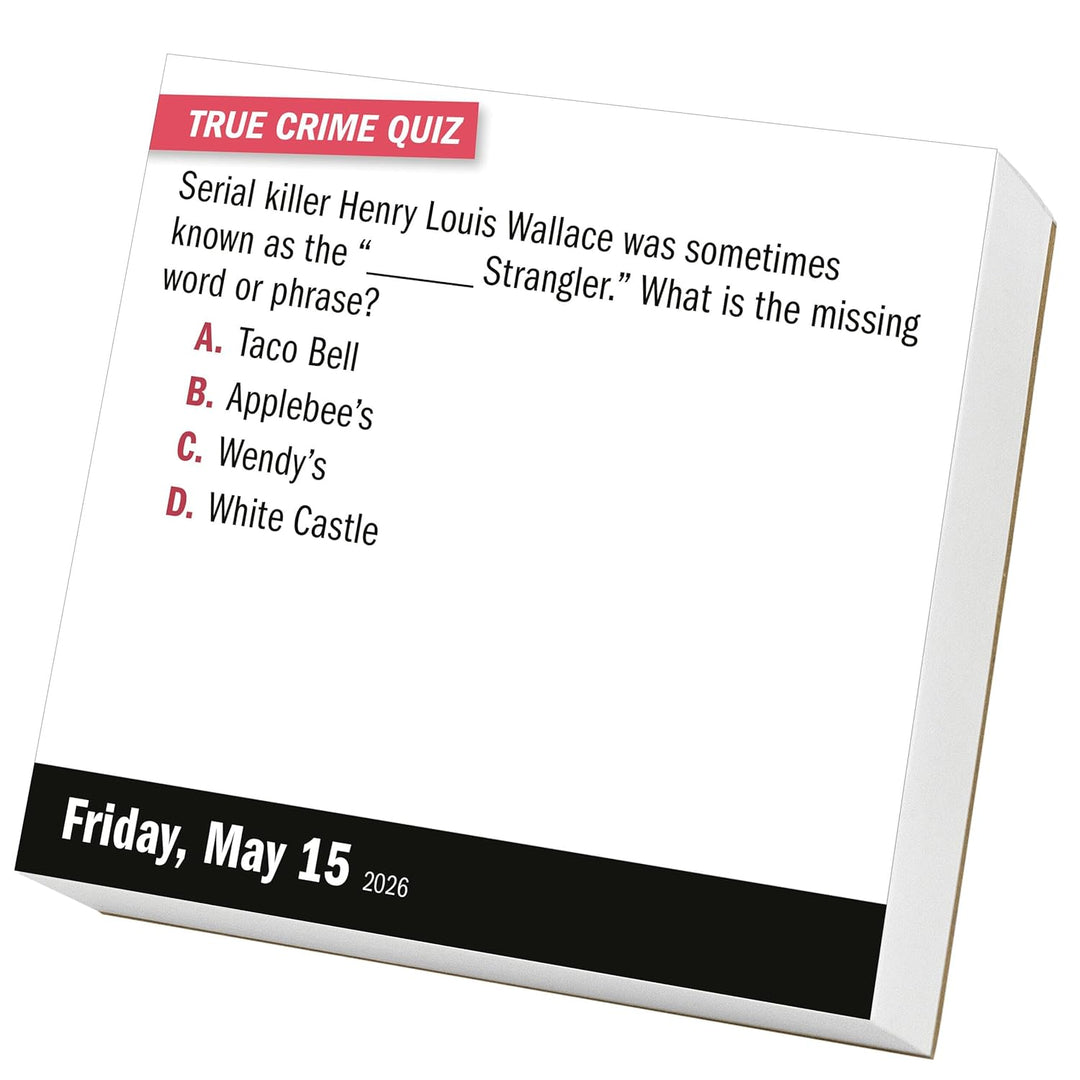 Page-A-Day Calendar 2026: Year Of True Crime