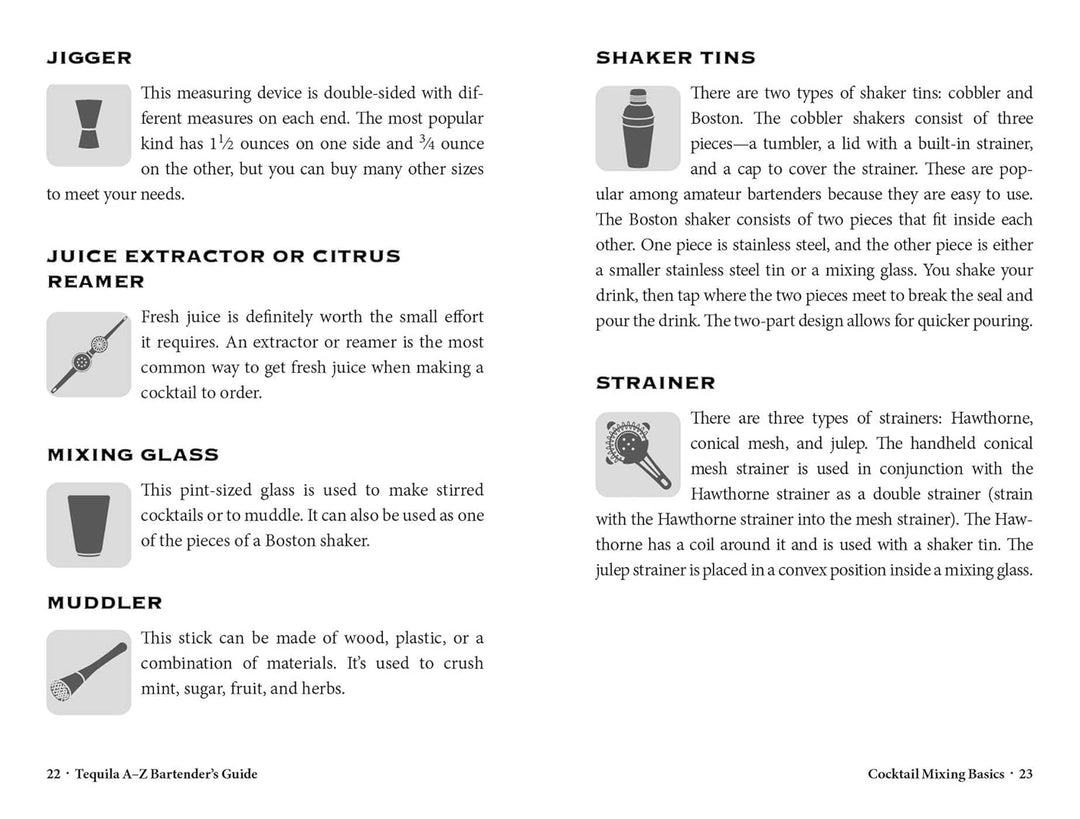 Tequila Cocktail Cards A-Z