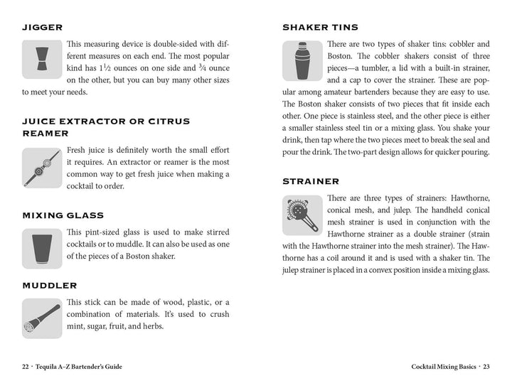 Tequila Cocktail Cards A-Z