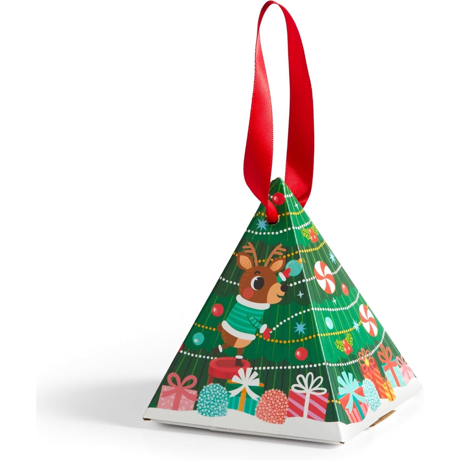 Reindeer Snow Globe – 48 Piece Pyramid Shaped Puzzle Ornament