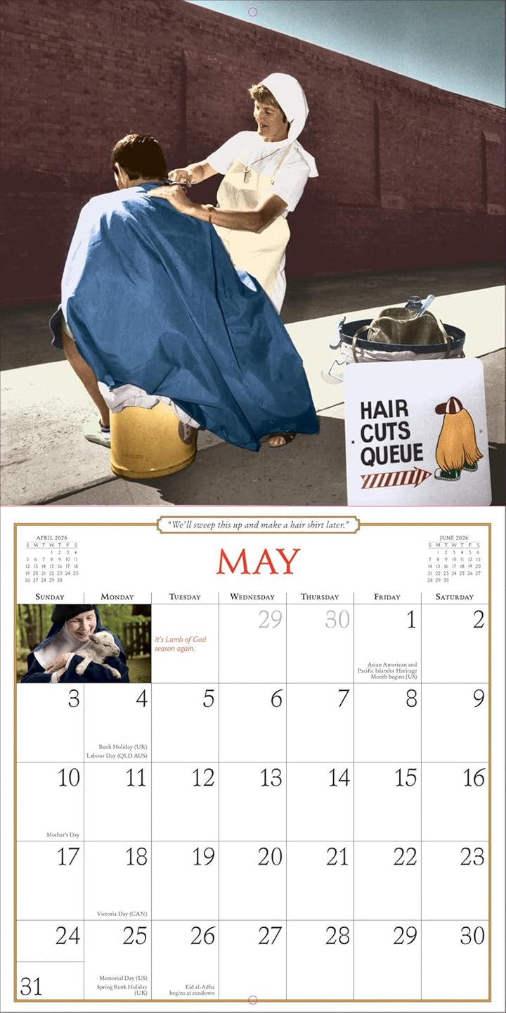 Wall Calendar 2026: Nuns Having Fun