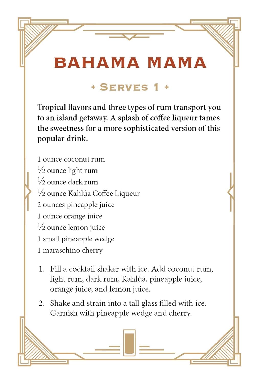 Rum Cocktail Cards A-Z