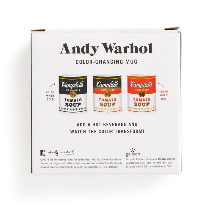 Andy Warhol: Soup Can Color Changing Ceramic Mug