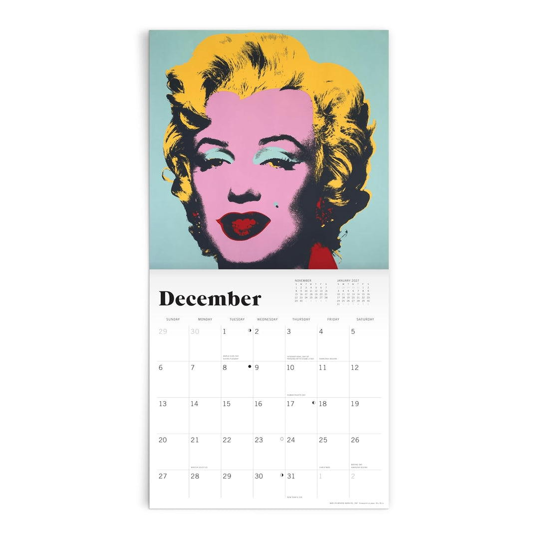 Andy Warhol: Classic 2026 Wall Calendar