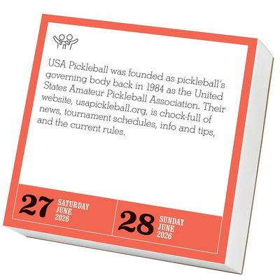 Page-A-Day Calendar 2026: Pickleball Is Life