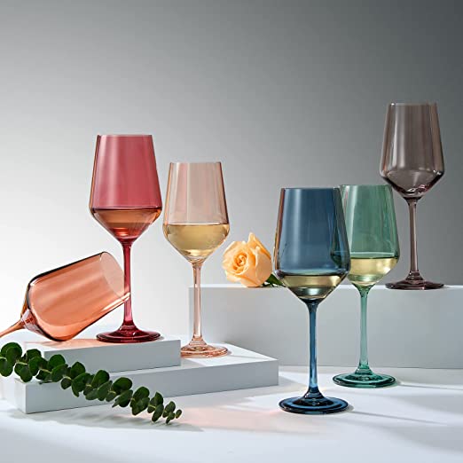Colored Wine Crystal Glass - Green
