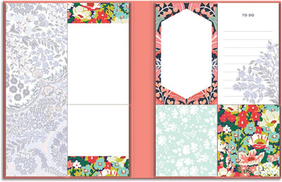 Liberty Floral Hardcover Sticky Notes Book