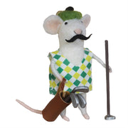 Golfer Mouse Felt Ornament