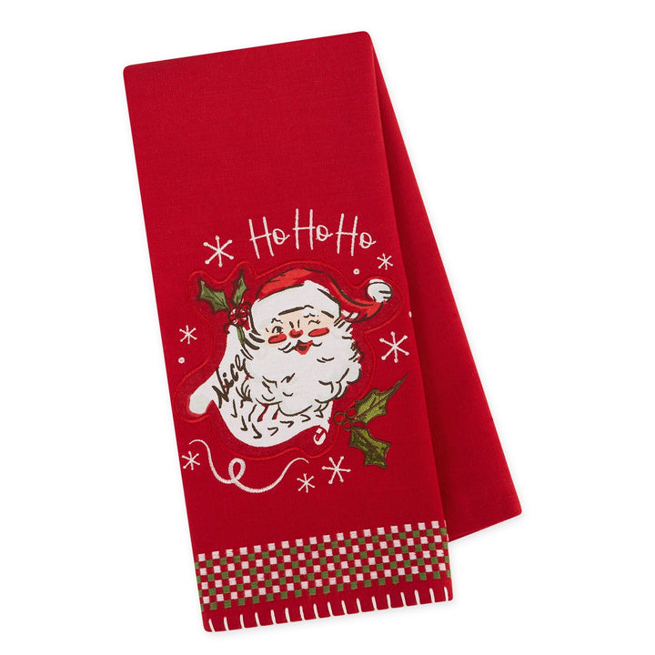 Santa's Nice List Embellished Kitchen Towel