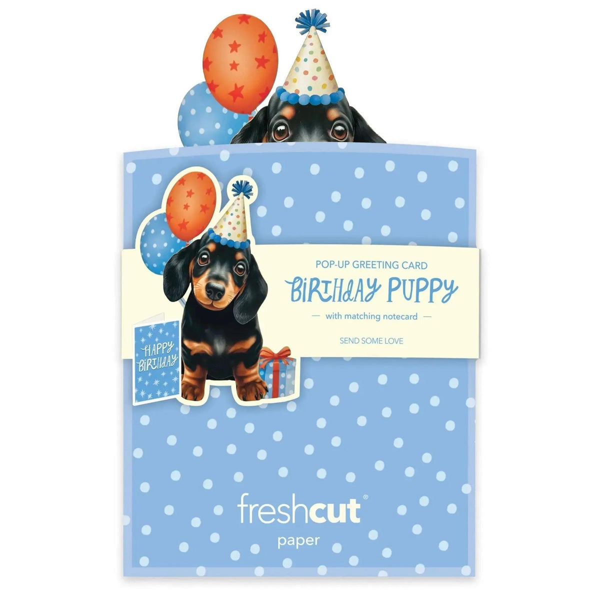 Mini Birthday Puppy Pop-Up Card