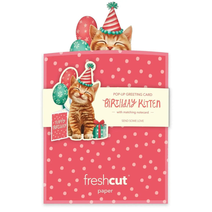 Mini Birthday Kitten Pop-Up Card