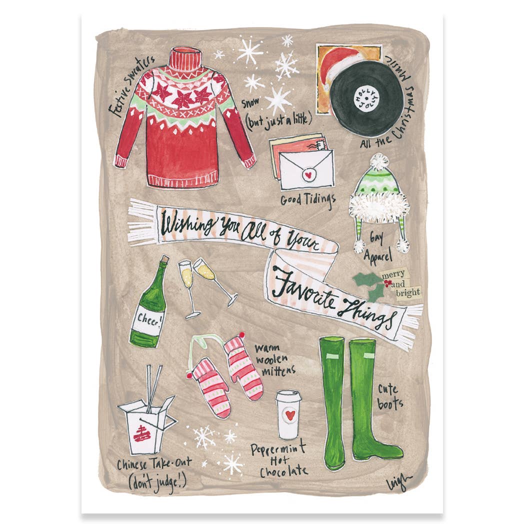 Favorite Things Holiday Card - Just Fabulous Palm Springs