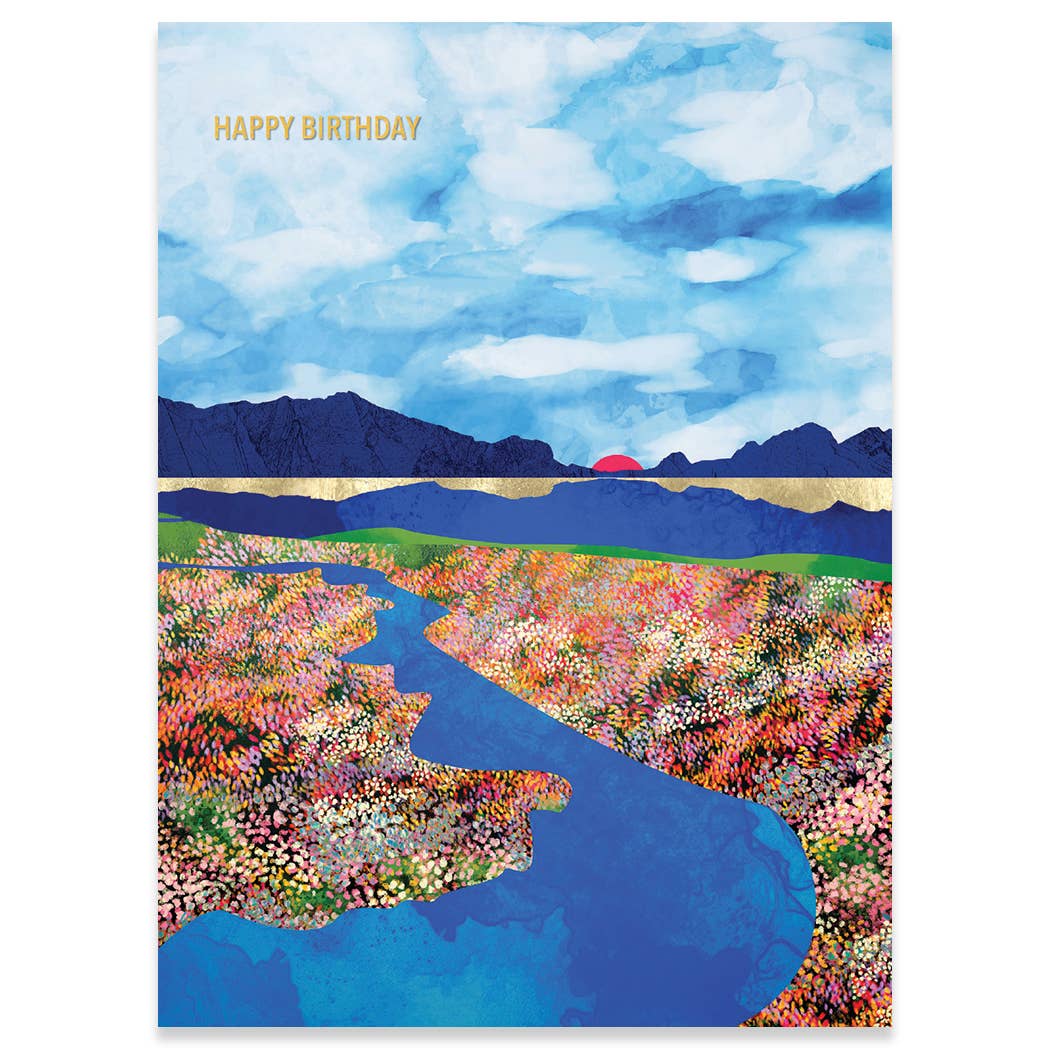Flower Field Dream Birthday Card - Just Fabulous Palm Springs