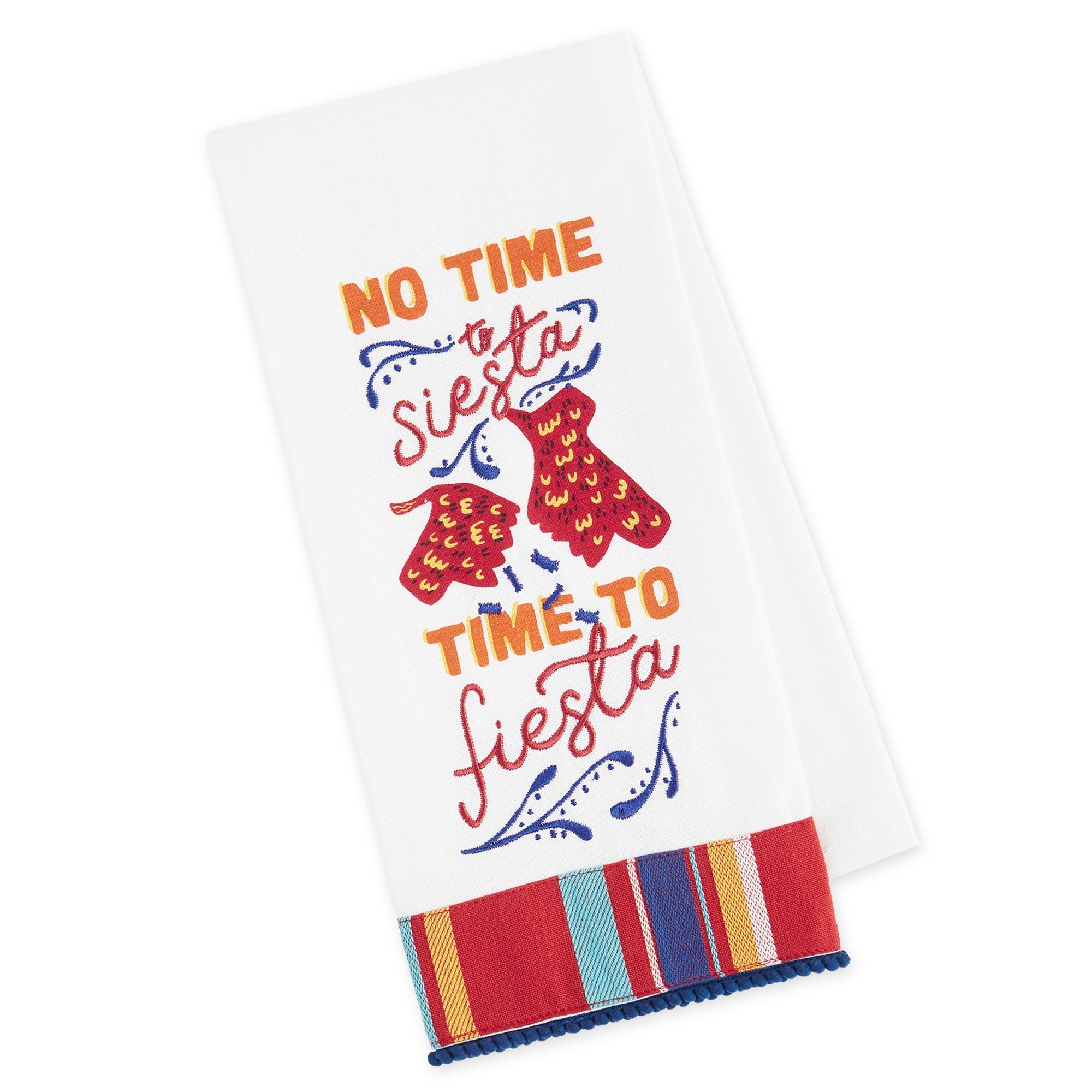 Time To Fiesta Embellished Dishtowel