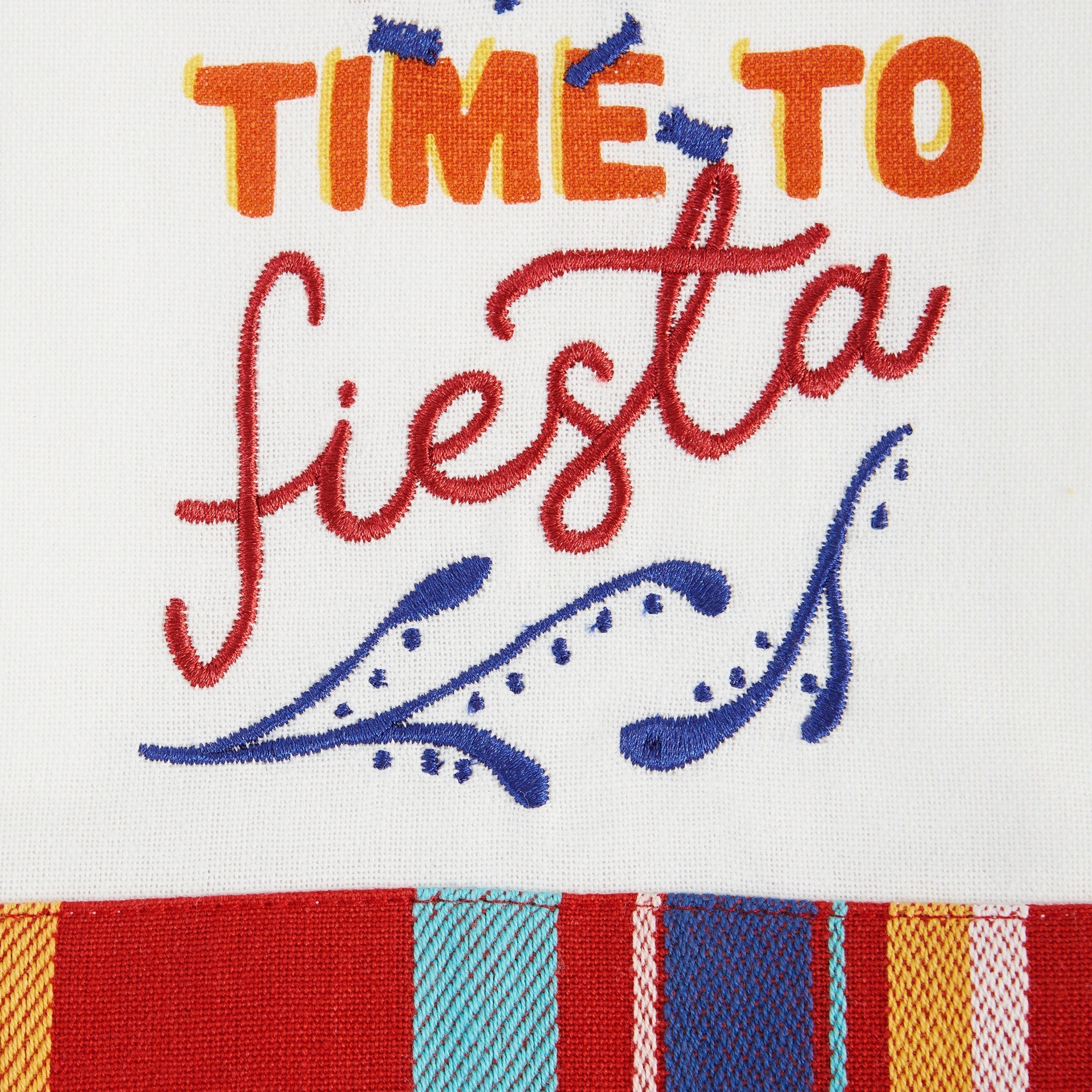 Time To Fiesta Embellished Dishtowel