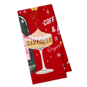 Holiday Spiked Eggnog Printed Flour Sack Kitchen Towel