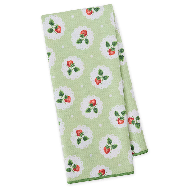 Strawberry Patch Printed Microfiber Dishtowel