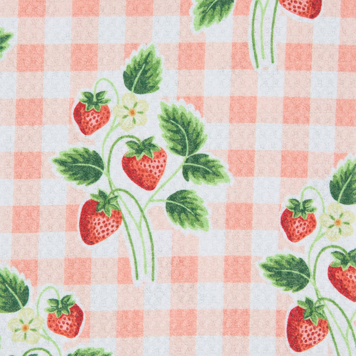 Strawberry Patch Printed Microfiber Dishtowel