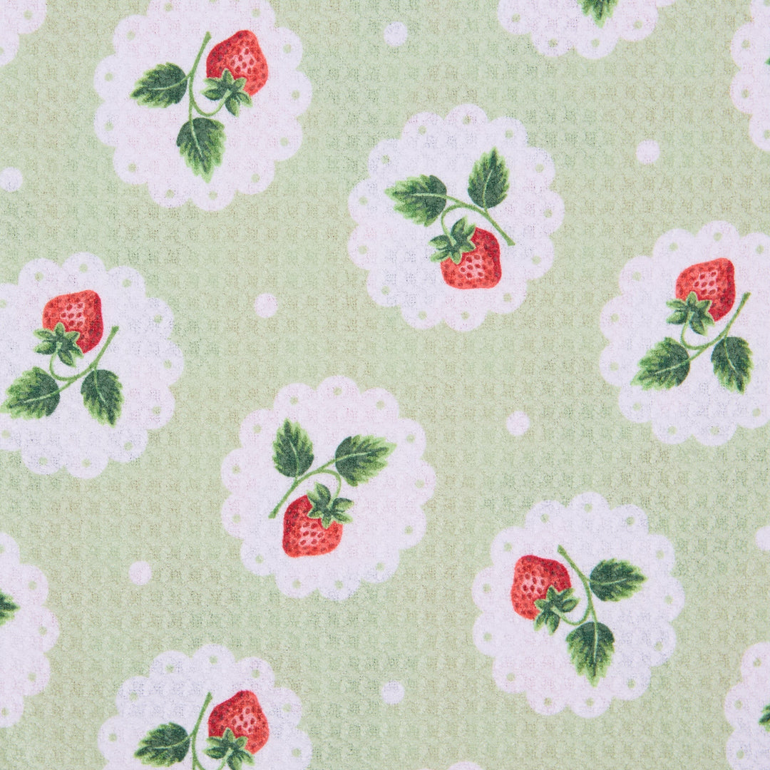 Strawberry Patch Printed Microfiber Dishtowel