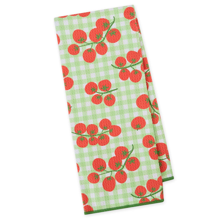 Tomato Garden Printed Microfiber Dishtowel