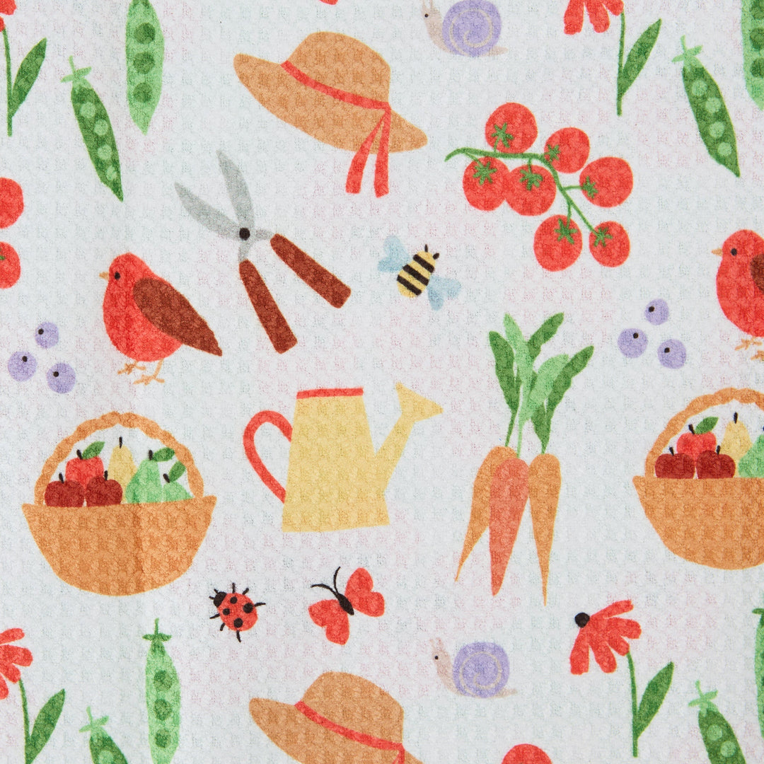 Tomato Garden Printed Microfiber Dishtowel