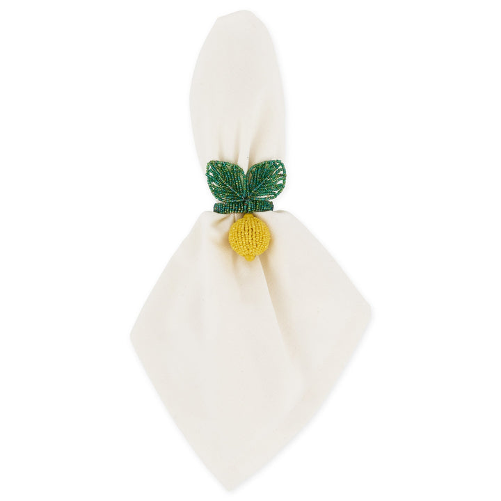 Lemon Beaded Napkin Ring