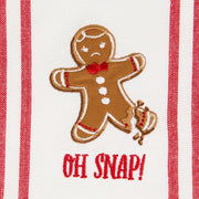 Spicy Gingerbread Embellished Dishtowel - Oh Snap!