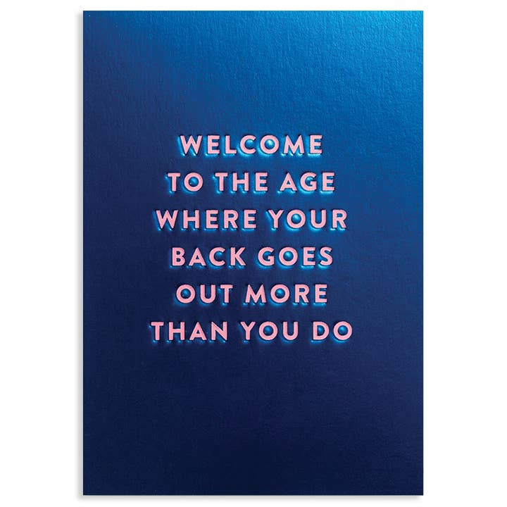 Back Goes Out Birthday Card - Just Fabulous Palm Springs