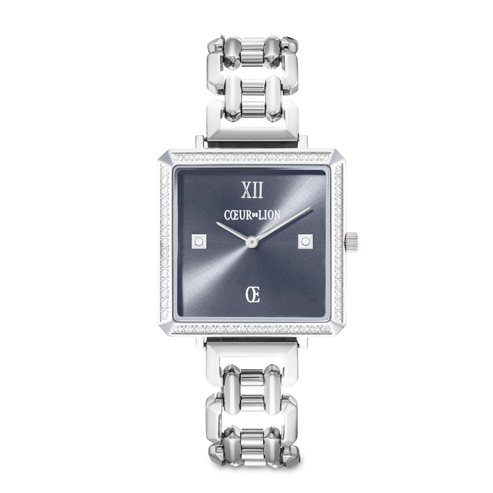 Sparkling Iconic Cube Watch - Silver