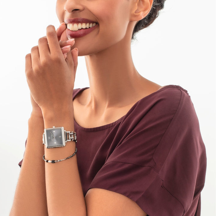 Sparkling Iconic Cube Watch - Silver