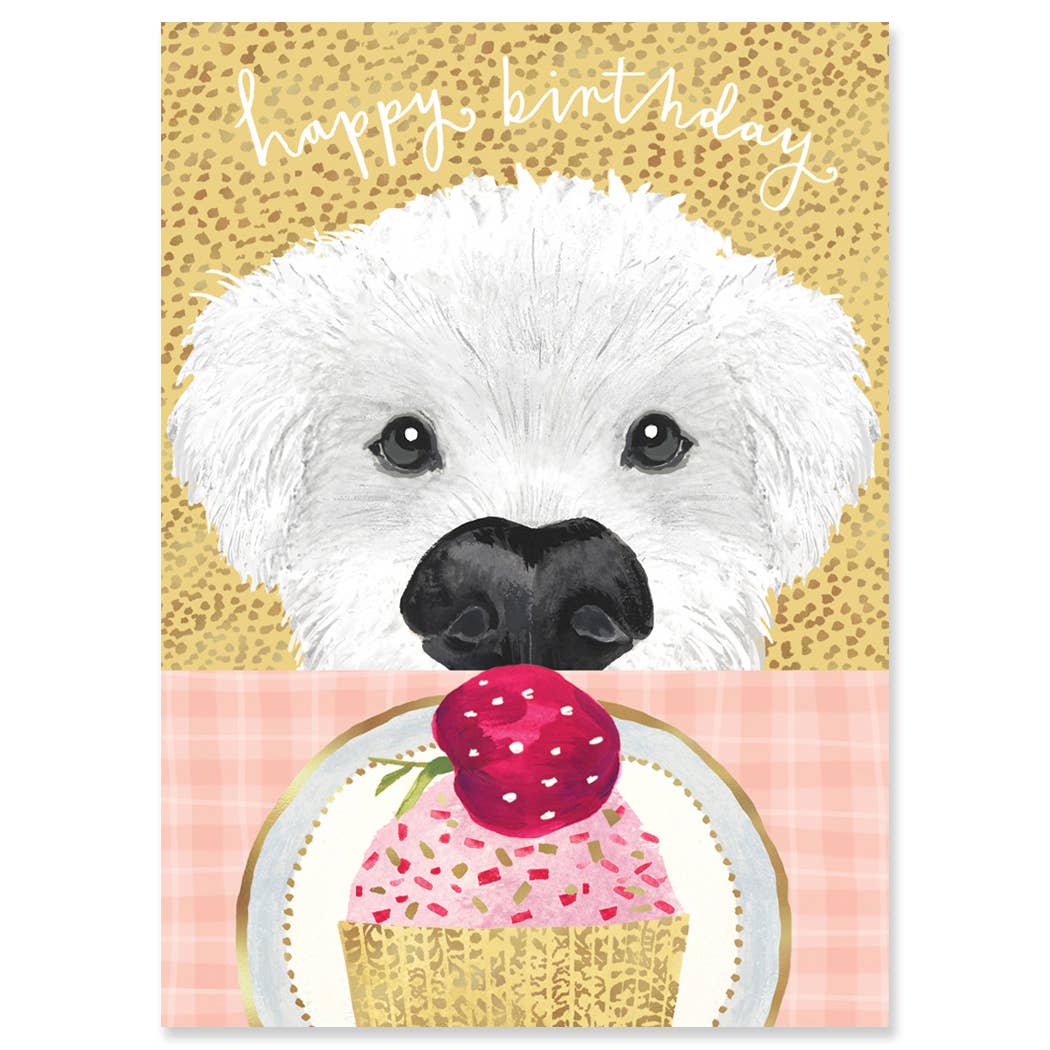 Pup And Cupcake Birthday Card