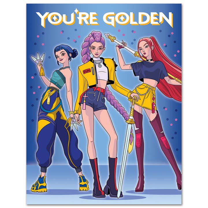 Card: You're Golden K-Pop Birthday - Just Fabulous Palm Springs