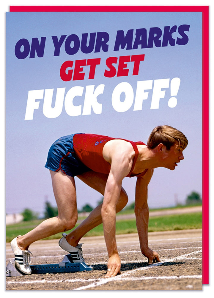 On Your Marks Greeting Card
