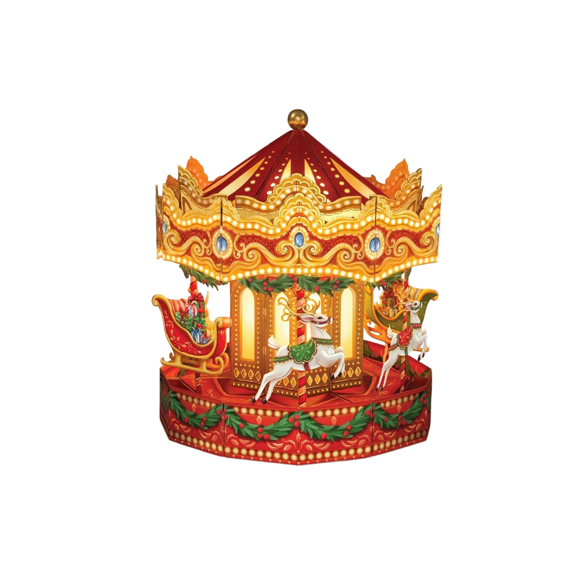 Christmas Carousel Pop Up Card